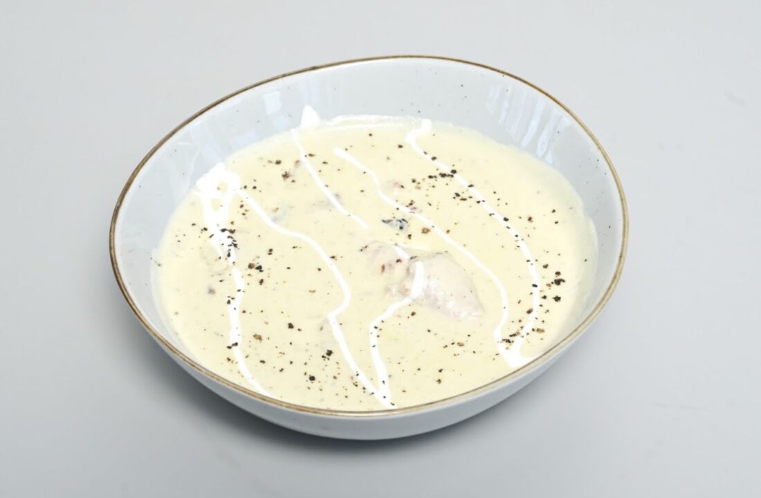 Cream soup at nouba restaurant jaipur